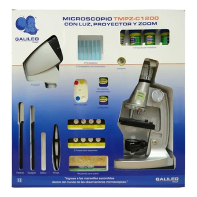 Microscopio Tmpz-c1200 1200x Luz Galileo Color Blanco