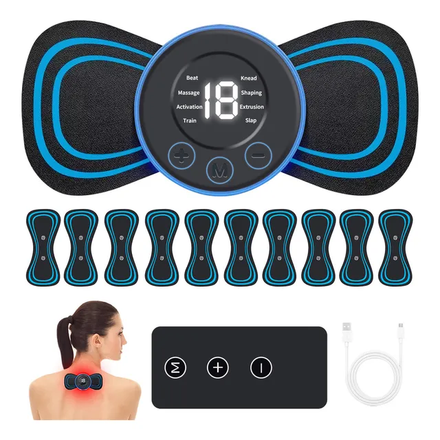 Vanance 10 Pcs Mini Masajeador Eléctrico Portátil Genérica Recargable Multifunción Masajeador Corporal Pare Hombro Espalda Pies Y Rodilla Relaja Los Muscular Masajeador De Cuello Color Negro