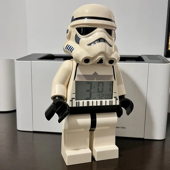 Lego Reloj Despertador, Star Wars Storm Trooper, Blanco