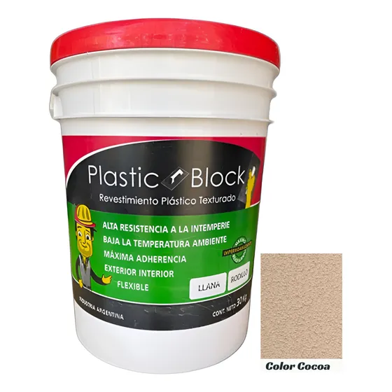 Revestimientos Texturado Plastic Block Rodillo 30kg Cocoa