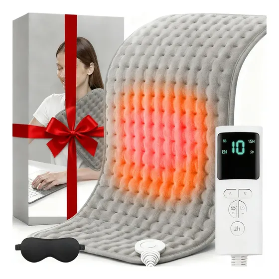 Almohadilla Térmica Eléctricas De Fisioterapia, almohadilla Calor De Franela Suave, almohadilla De Calefacción Alivia El Dolor Corporal,9 Niveles De Temperatura Y 4 Niveles De Temporizador