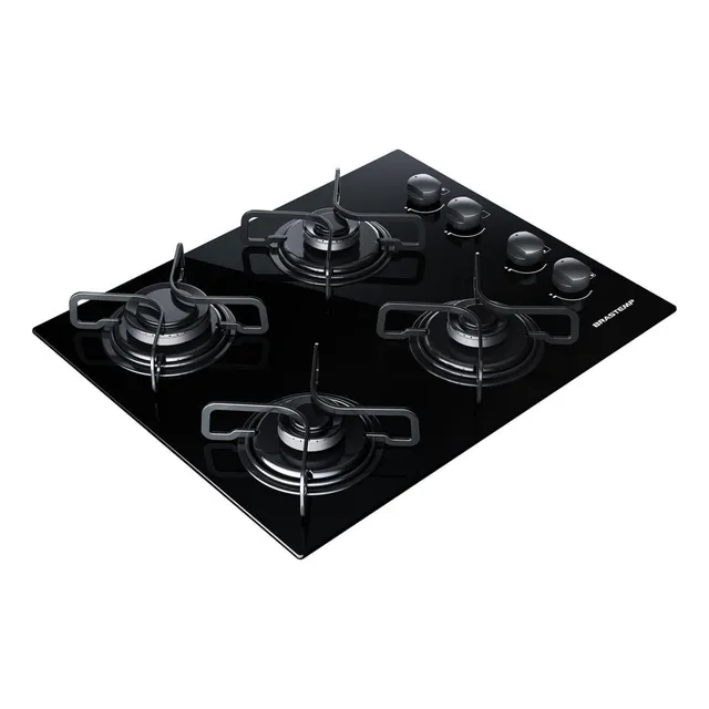 Cooktop 4 Bocas Gás Brastemp Bdd61ae Cor Preto 127V/220V