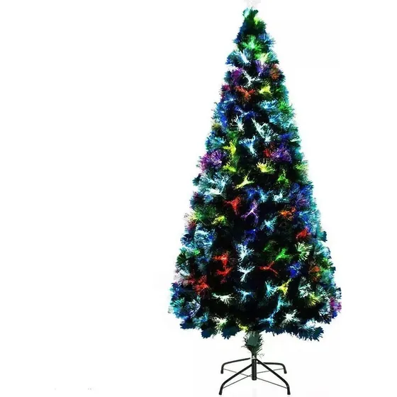 Arbol De Navidad Led Fibra Óptica 2.10 Mts Luces Incorporada