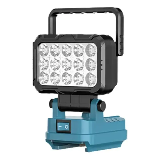 Foco Portátil Recargable Compatible Con Baterías 18v Azul Blanco Frío