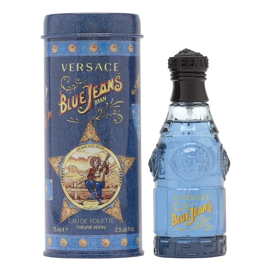 Perfume Versace Blue Jeans Eau De Toilette 75 Ml Para Hombre