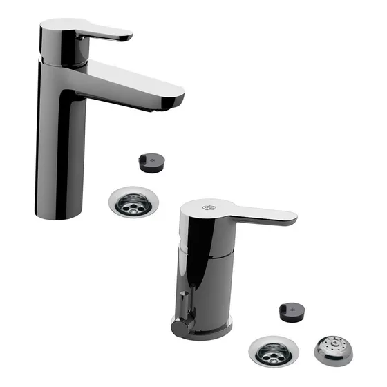 Combo Grifería Fv Puelo Lavatorio Medio Bidet Monocomando Cu