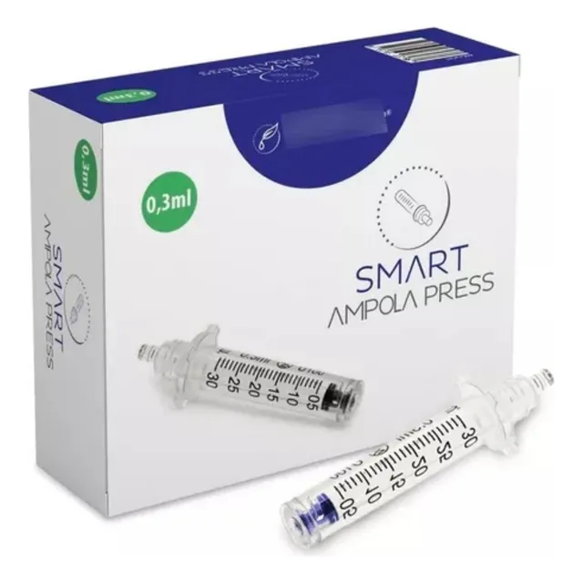 Kit 5 Ampolas Seringa Caneta Pressurizada Smart Press 0,3 Ml