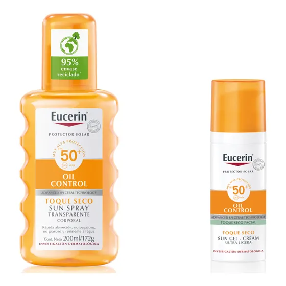 Eucerin Combo Proteción Solar Alta Resistencia Toque Seco