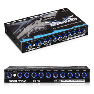 Ecualizador Para Auto 7 Bandas 6 Salidas Rca Y 4 Entradas Rca Con Indicador Led Para Carros Pickups Y Suv Incluye Accesorios De Instalación Audishako Rb-788 Negro Ecualizador Para Auto 7 Bandas 6 Salidas Rca Y 4 Entradas Rca Con Indicador Led Para Carros Pickups Y Suv Incluye Accesorios De Instalación Audishako Rb-788 Negro