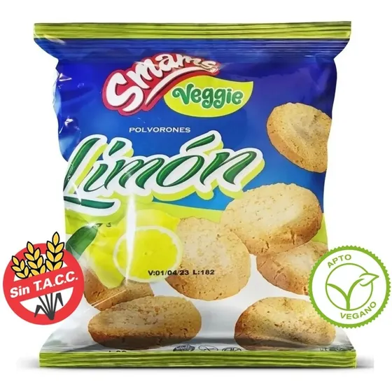Galletitas Dulces Sin Tacc Veganos Polvorones Limon Smams