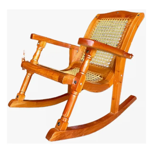 Silla Artesanal Mecedora De Cedro Sustentable Estilo Antiguo