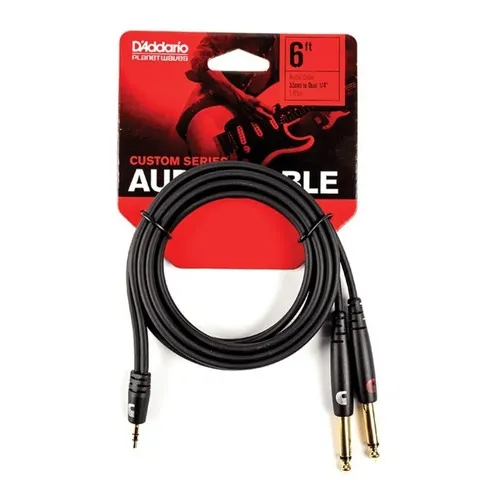 Daddario Pw-mpts-06 Cable Audio 3.5 Mm A 2 De 6.3 Mm 1.8 Mts