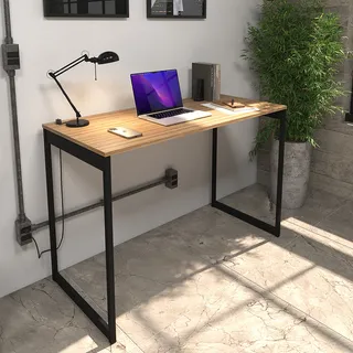Mesa Escrivaninha 90 X 50 X 74cm Diretor Home Office De Apoio Para EscritĂłrio Estilo Industrial Mod: Porto Laminado Com Preto Mesa Escrivaninha 90 X 50 X 74cm Diretor Home Office De Apoio Para EscritĂłrio Estilo Industrial Mod: Porto Laminado Com Preto