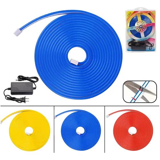 Tira Led 5m Led Neon Multicolo 12v Impermeables Manguera