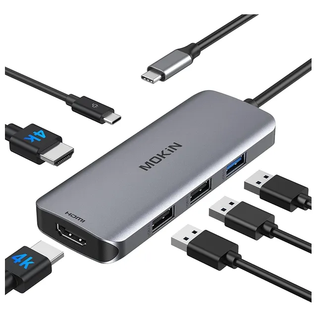 Docking Station Usb-c Mokin Dual Hdmi Thunderbolt 3 A Hdmi