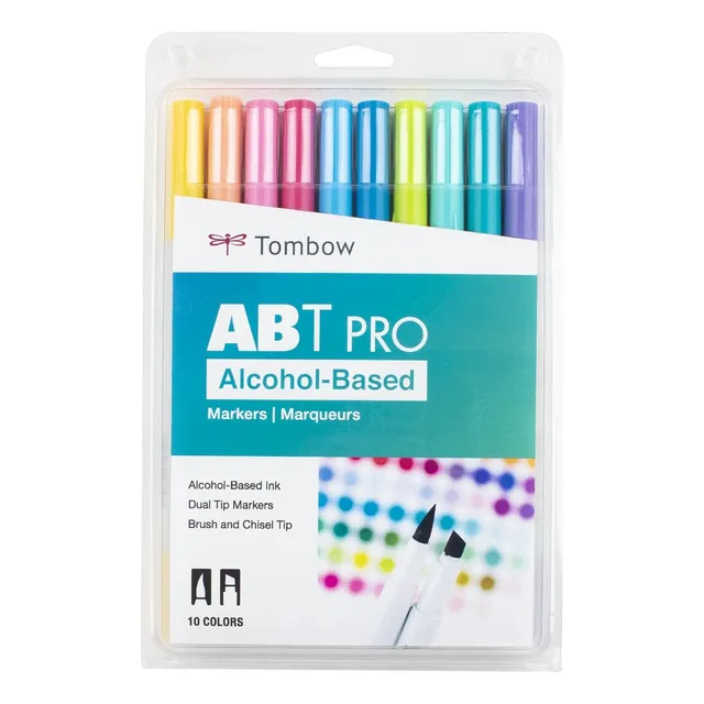 Tombow Abt Pro Dual Brush Base Alcohol 10 Pz Florales 72521