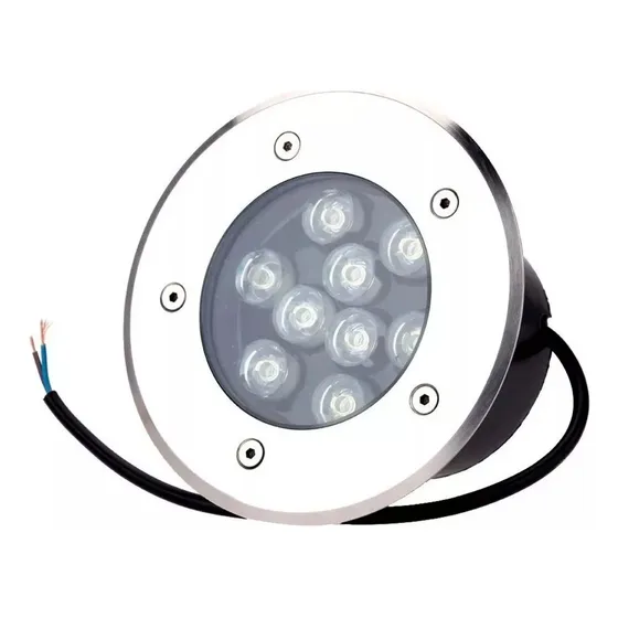 Foco Led Piso 9w Embutido Exterior Calido Ip66