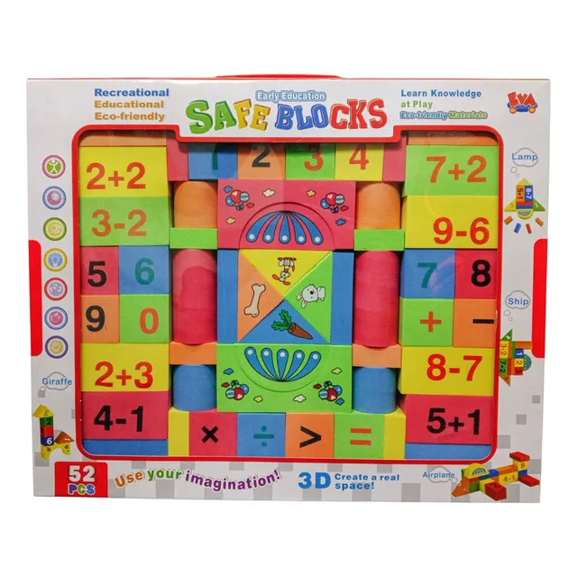 Cubos De Foami Didáctico 52 Piezas Rompecabeza Bebe Juguete