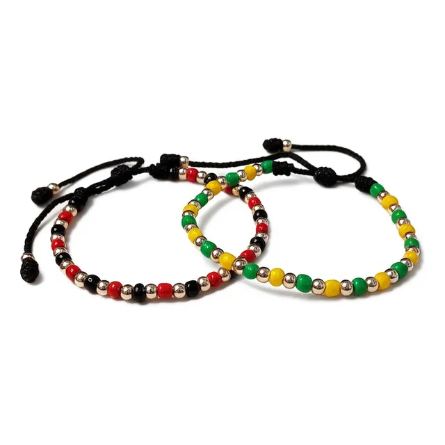 Pack Pulseras Orula Y Elegua Oro Lamiando