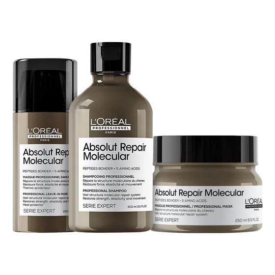 Absolut Repair Molecular Kit Shampoo + Máscara + Leave-in