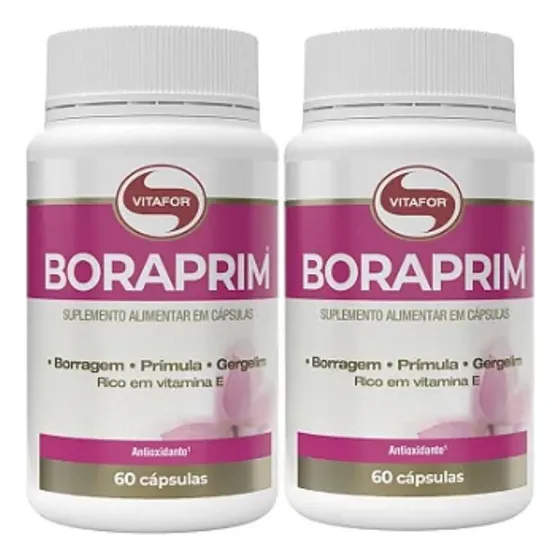 2x Boraprim C/ Três Óleos Essenciais-60 Caps/neutro- Vitafor