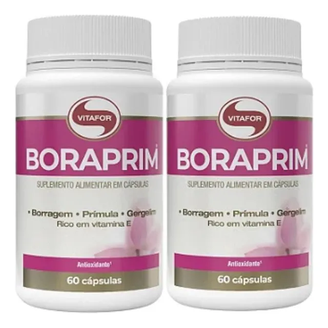 2x Boraprim C/ Três Óleos Essenciais-60 Caps/neutro- Vitafor