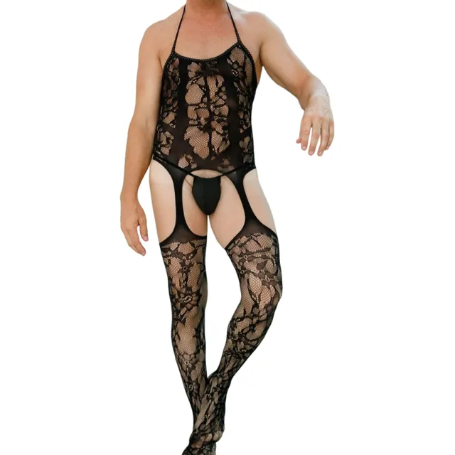 Tanga Corset Hombre Lenceria Liguero Tanga Suspensorio