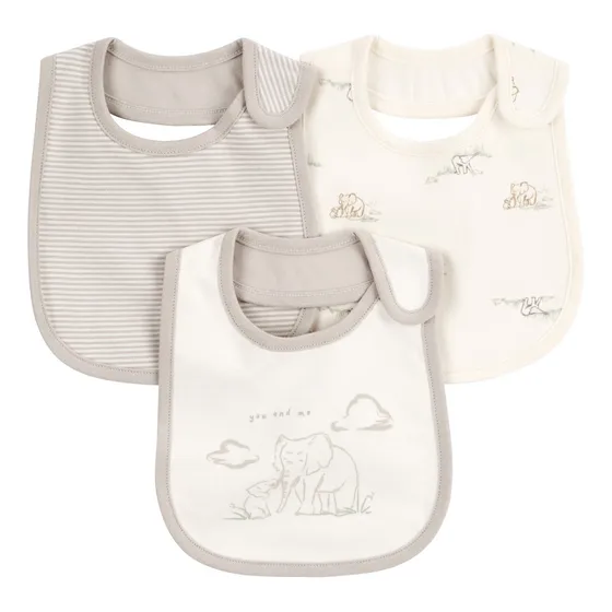 Set Baberos Bandana Bebe Carters Varon Mvd Kids Color Clasico Formato Beige Blanco