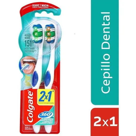 Cepillo Colgate 360 2 Unidades