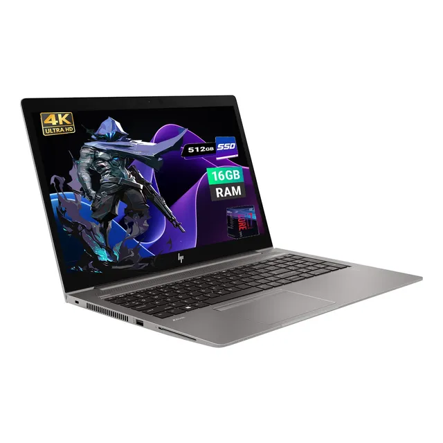 Veloz Laptop Hp Zbook G6 512 Ssd 16gb Ram Gpu 4gb Lcd 15.5 Plateado (Reacondicionado)