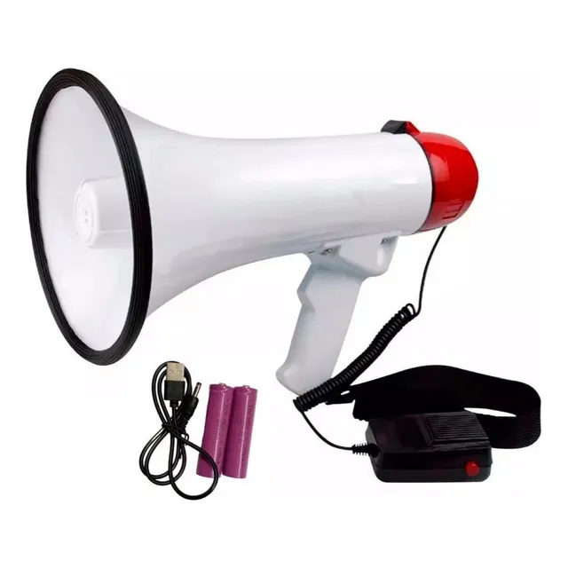 Megafono 50w Na Usb Bateria 18650 Recargable Er-472lbt 800mt
