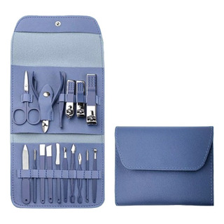 Kit 16 Peças Conjunto Ferramentas Para Unhas Azul (f) Kit 16 Peças Conjunto Ferramentas Para Unhas Azul (f)