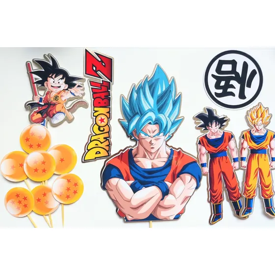 Decorativo Torta Dragon Ball Z, Decoración Dragon Ball Torta