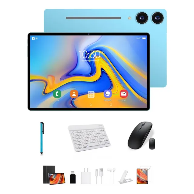 Deiaao Tablet Economicas S10pro-a 11.6 12gb Ram +512gb Rom Con Teclado Bluetooth 5.0 Android 13 24mp+48mp Fhd Color Azul