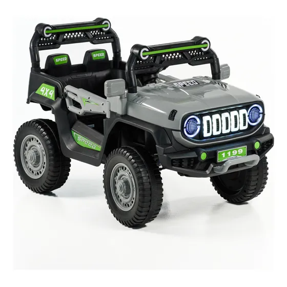Jeep Infantil A Batería De 12 V. Con Control Por Bluetooth Color Gris