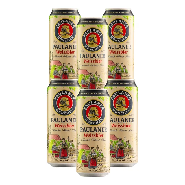Six Pack Cerveza Paulaner Lata - mL a $38