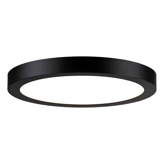 Foco Panel Led 24w Plafón 30cm Negro Luz Calida 3000k | Cuotas sin interés