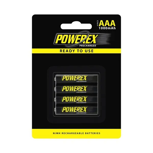 Set De 4 Baterías Recargables Aaa 1000mah Mhraaap4 Powere