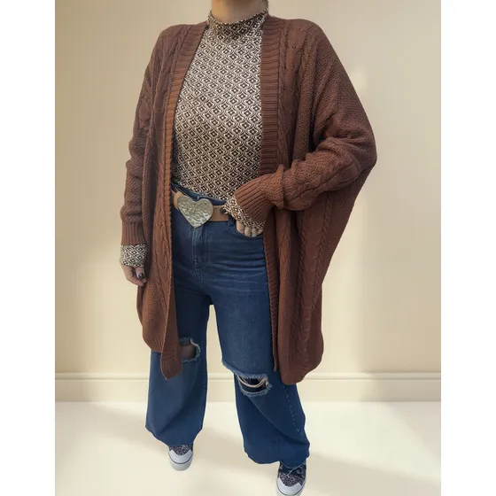 Saco Oversize Trenzado Ancho