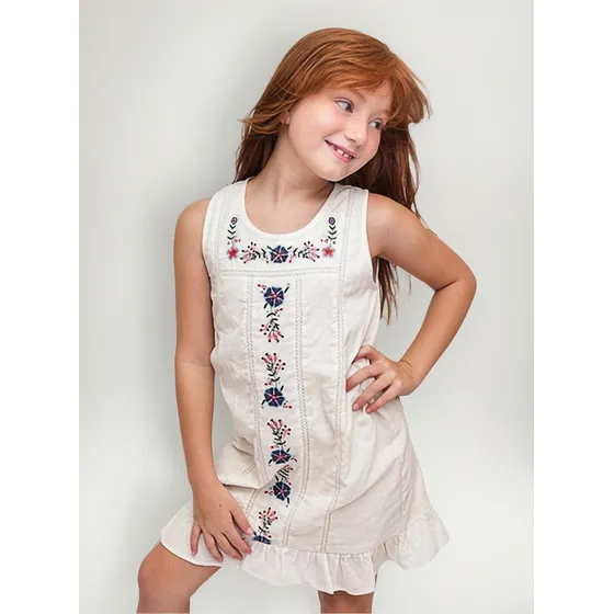 Witty Girls Vestido Flores Flowers Bordado Nena Ropa Niñas