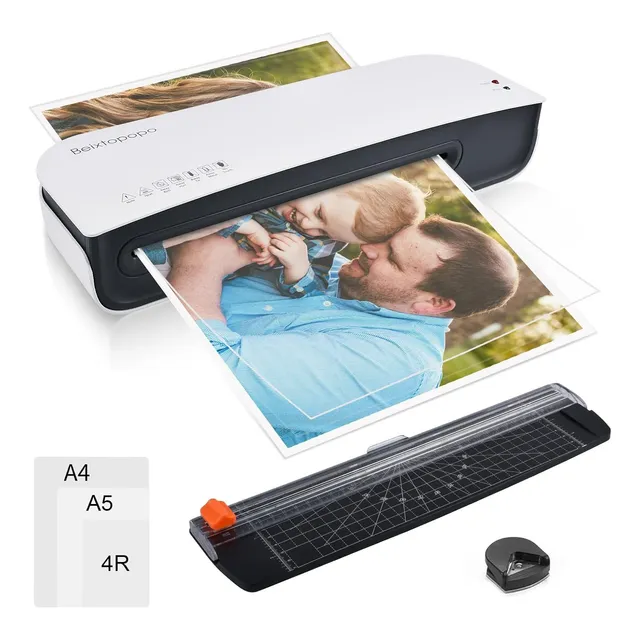 Laminadora Termica  Kit Cortador + Redondeador + Laminas