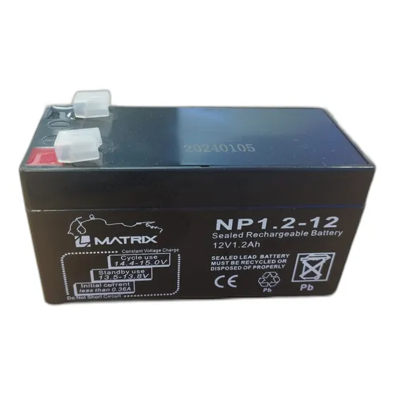Batería Matrix 12v 1.2ah Para Cerco Eléctrico, Alarmas, Cctv