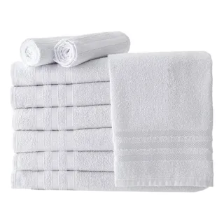 Kit 20 Toalhas Rosto Clåssica P/ Salão De Beleza Reforçada Cor Branco Kit 20 Toalhas Rosto Clåssica P/ Salão De Beleza Reforçada Cor Branco