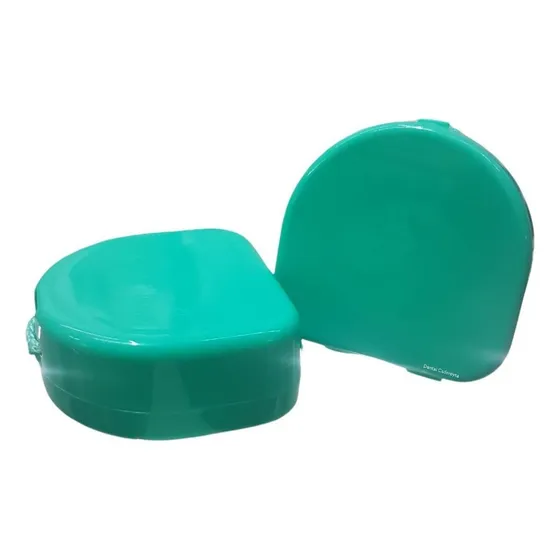 Caja Para Guarda Portaguarda Acetatos Aparatos Ortodoncia Color Verde Menta