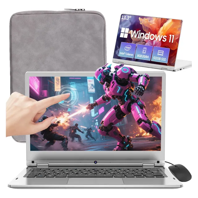 Laptop Tactil 13.3'' Intel Celeron 8gb 512gb 360 Giratorio
