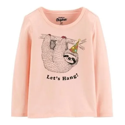 Franela De Camisa Manga Larga Para Niñas Carters 