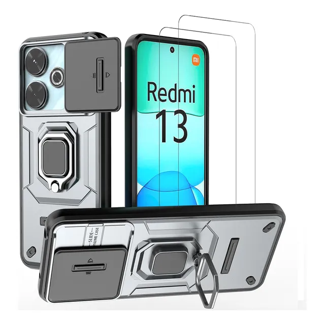 Funda Uso Rudo Para Xiaomi Redmi 13 Carcasa + 2 Micas