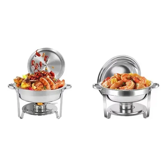 2pz Buffets Redondos Cacerola De Vapor Acero Inoxidable