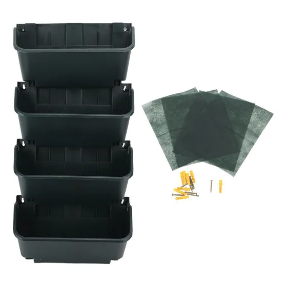 Juego De Macetas De Pared Verticales De Plástico Transpirabl