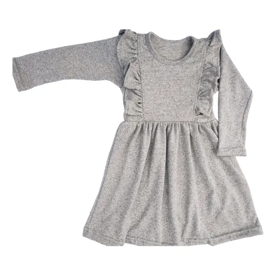 Vestido Tiki Lanilla Beige Niña Infantil Talles 2 Al 12